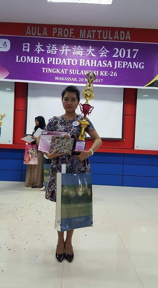Juara 2 lomba Pidato Bahasa Jepang tingkat Sulawesi ke 26